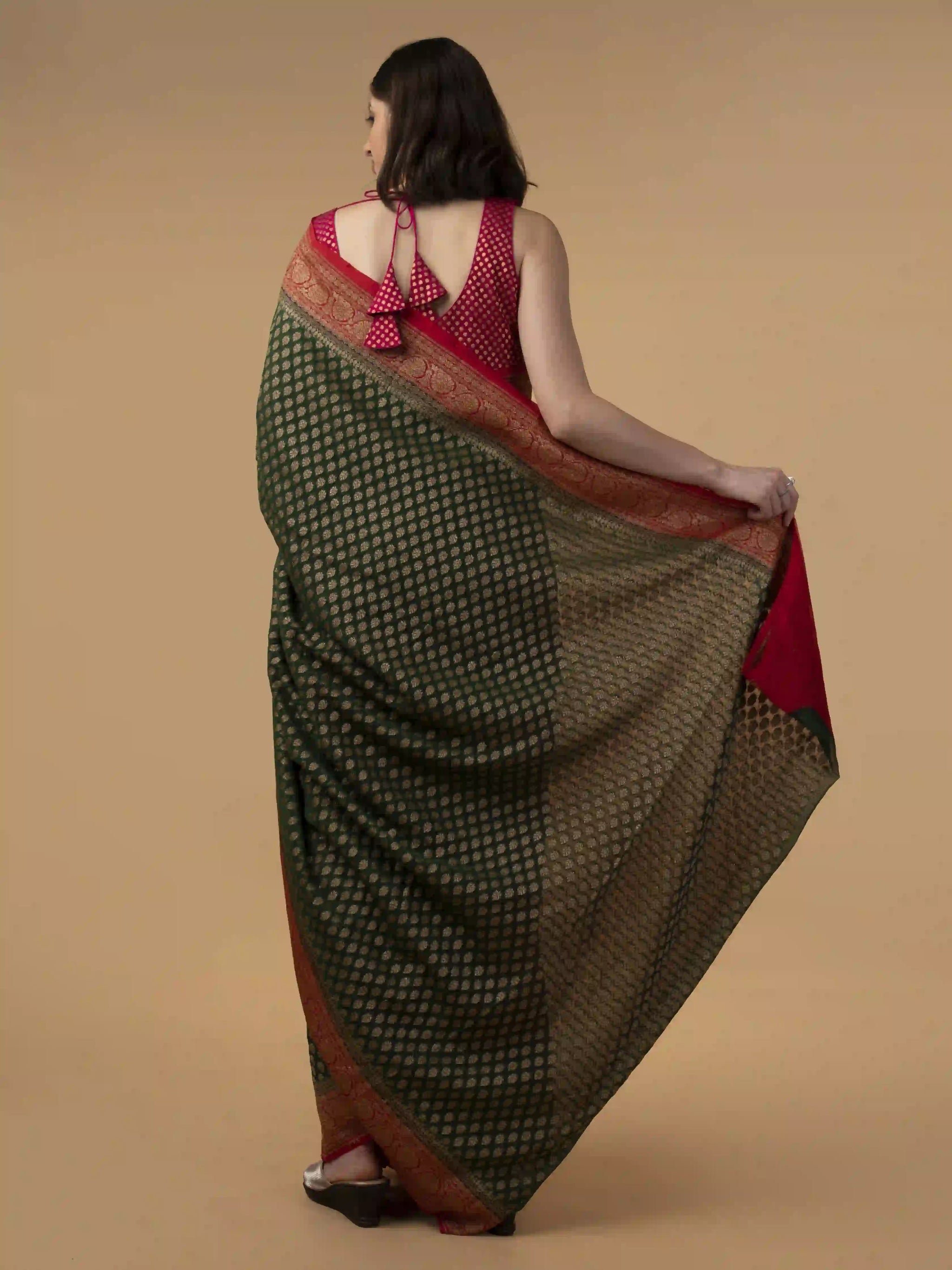 Pure Khaddi Georgette Silk Saree