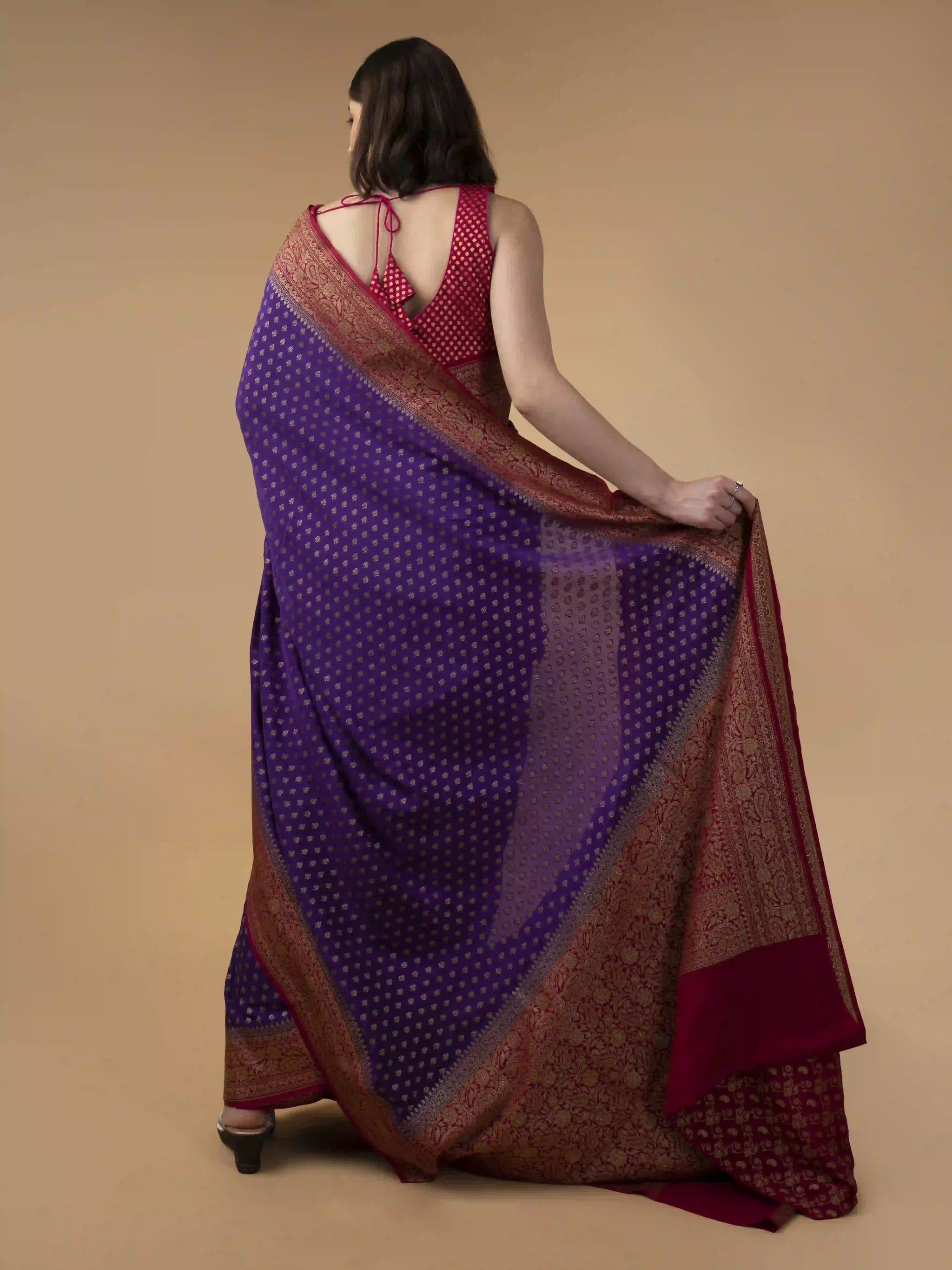 Pure Banarasi Crepe Silk Saree 