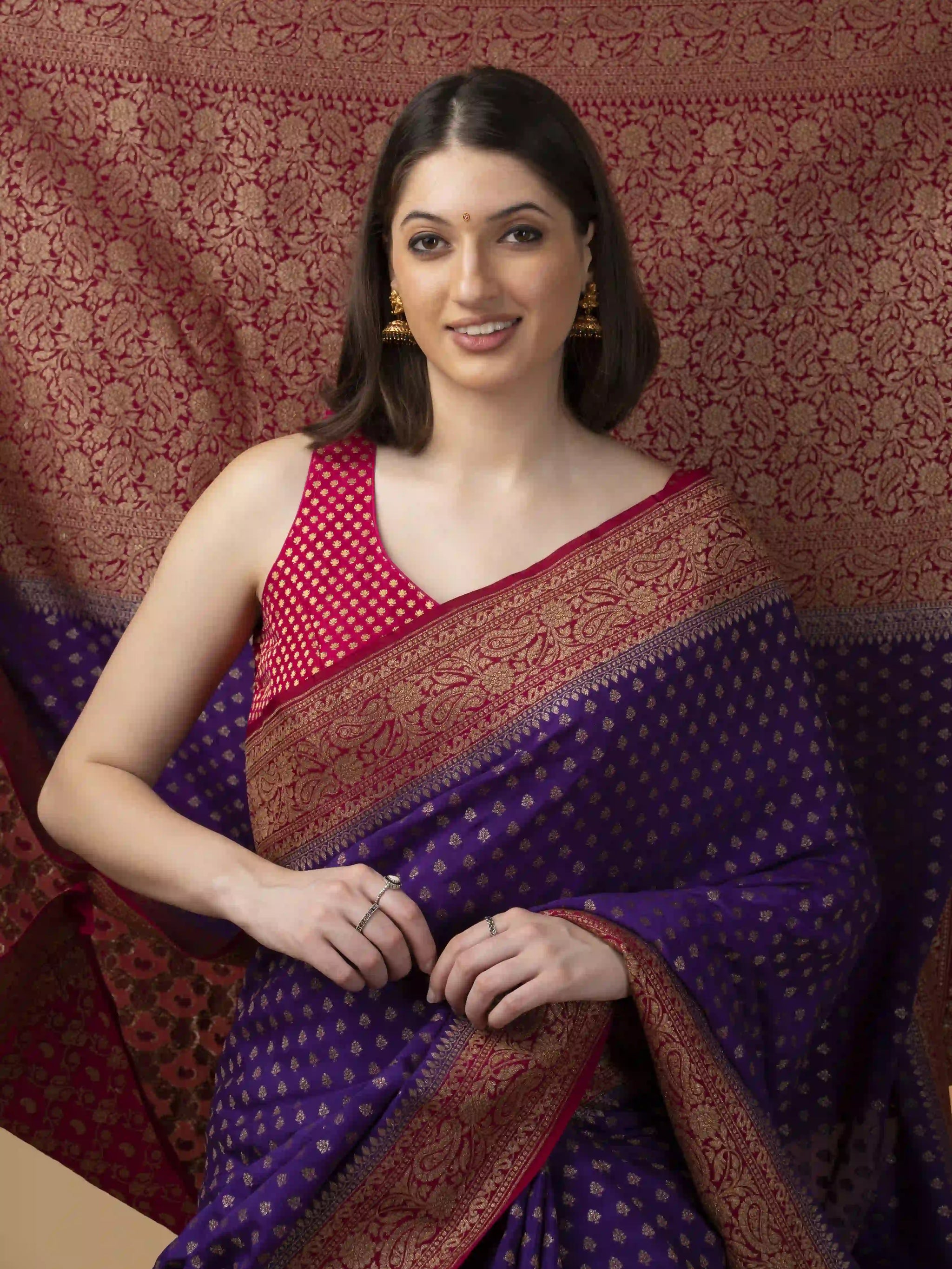 Pure Banarasi Crepe Silk Saree 