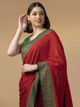 Pure Banarasi Crepe Silk Saree