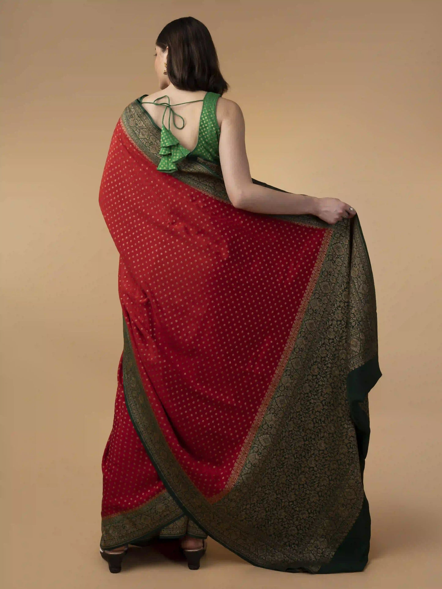 Pure Banarasi Crepe Silk Saree