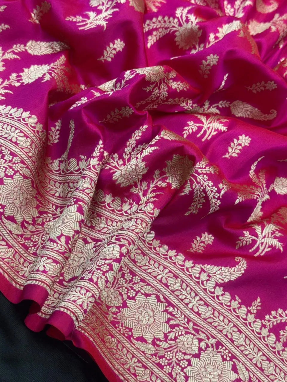Plain Katan Silk Saree for Elegant Occasions 