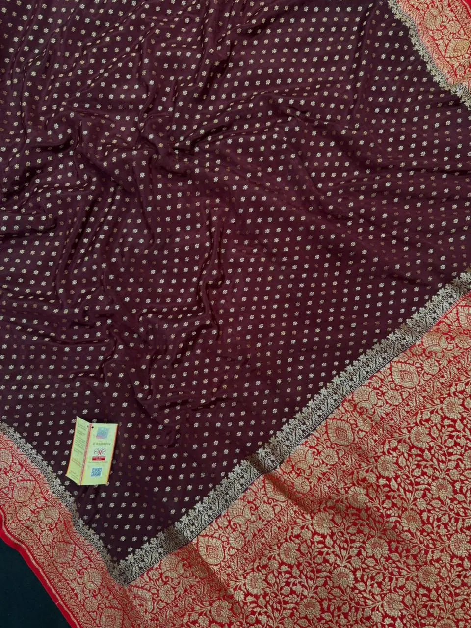 Pure Banarasi Crepe Silk Saree