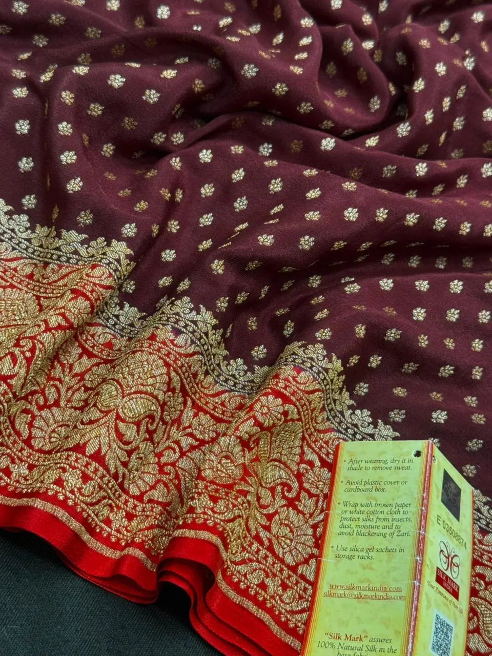 Pure Banarasi Crepe Silk Saree