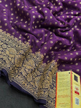 Pure Banarasi Crepe Silk Saree