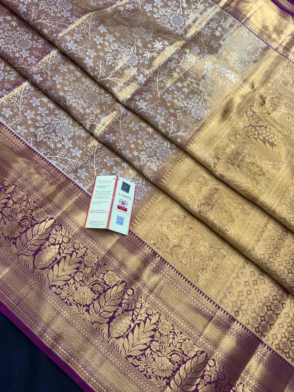  Pure Kanchi Tussar Silk Saree-Pure Chanda Silk