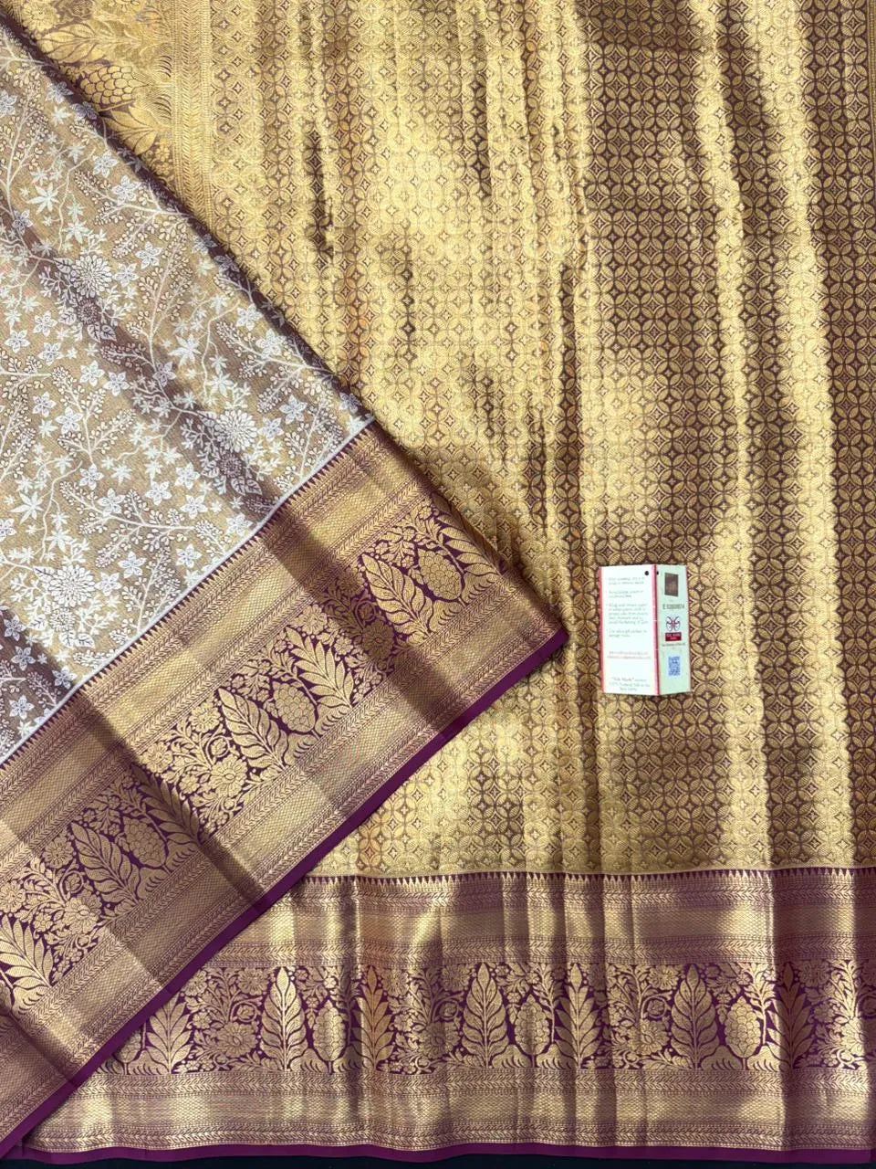  Pure Kanchi Tussar Silk Saree-Pure Chanda Silk