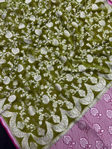 Elegant Pure Khaddi Georgette Pipping Saree with Subtle Shine