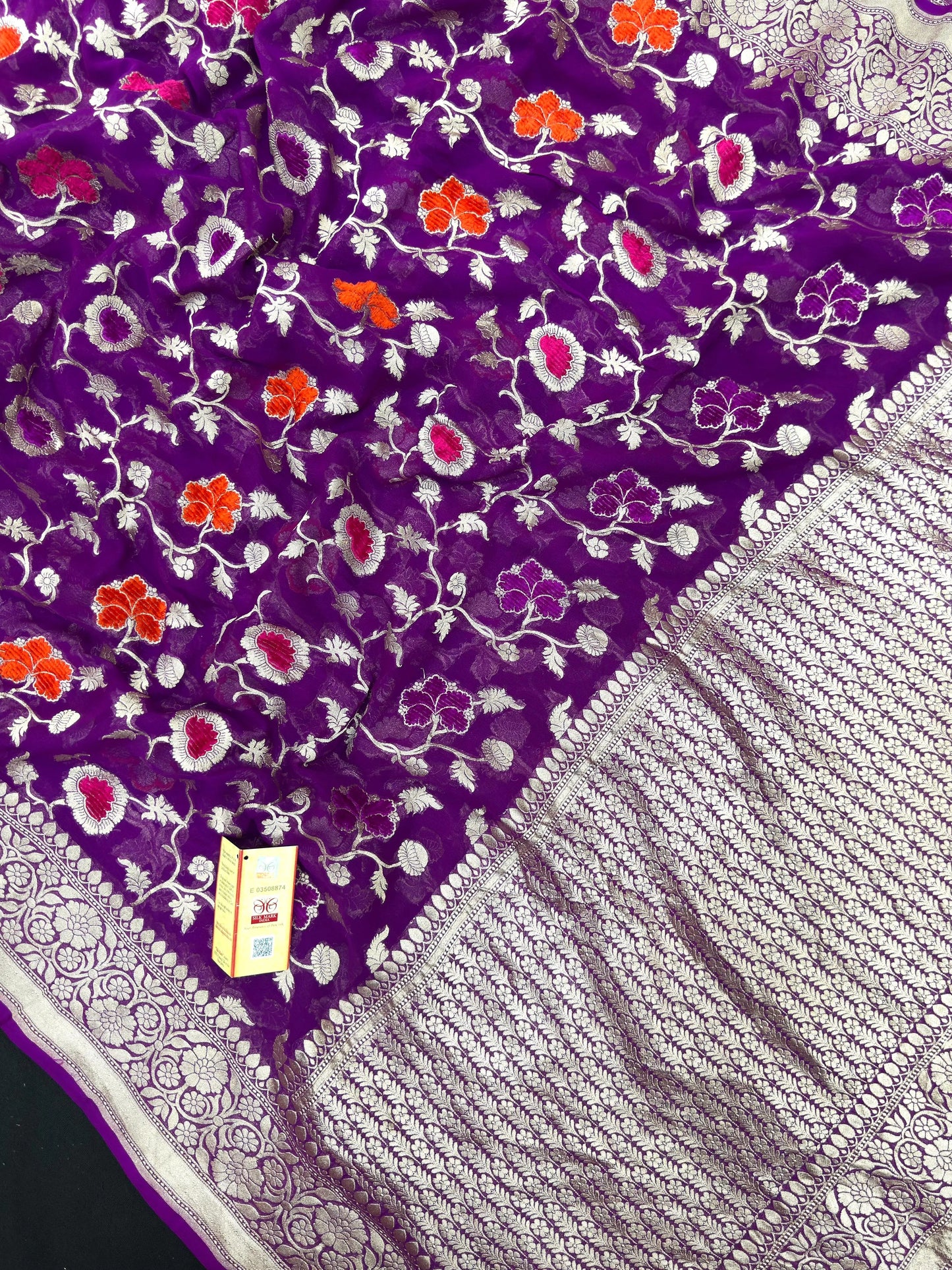  Pure Georgette Silk Saree with Smooth Texture (Velvet)