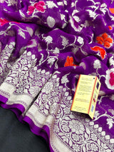  Pure Georgette Silk Saree with Smooth Texture (Velvet)