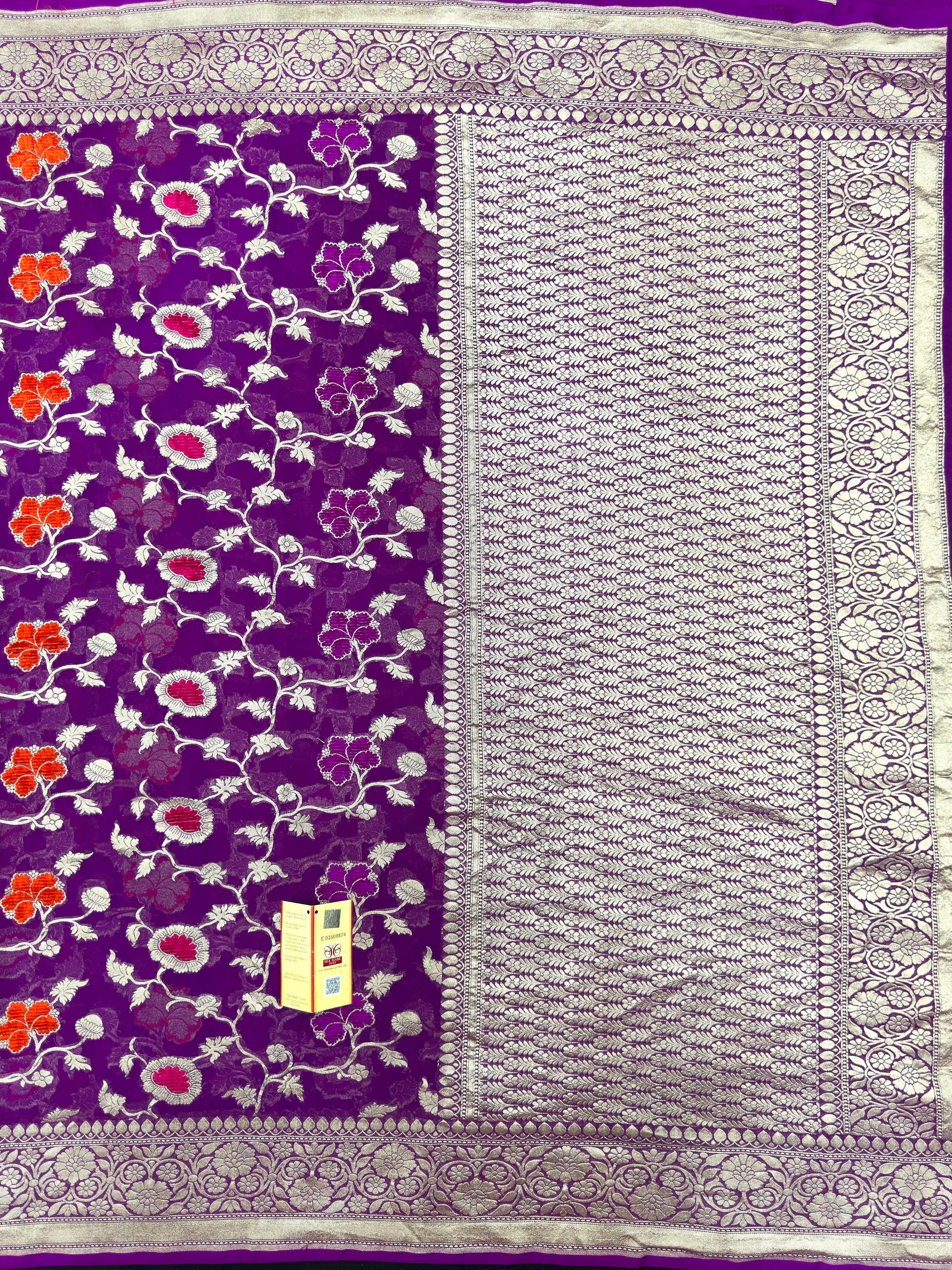  Pure Georgette Silk Saree with Smooth Texture (Velvet)